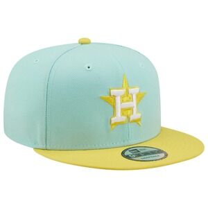 New Era Houston Astros 9FIFTY Color Pack Turquoise Yellow Adjustable Hat OSFM